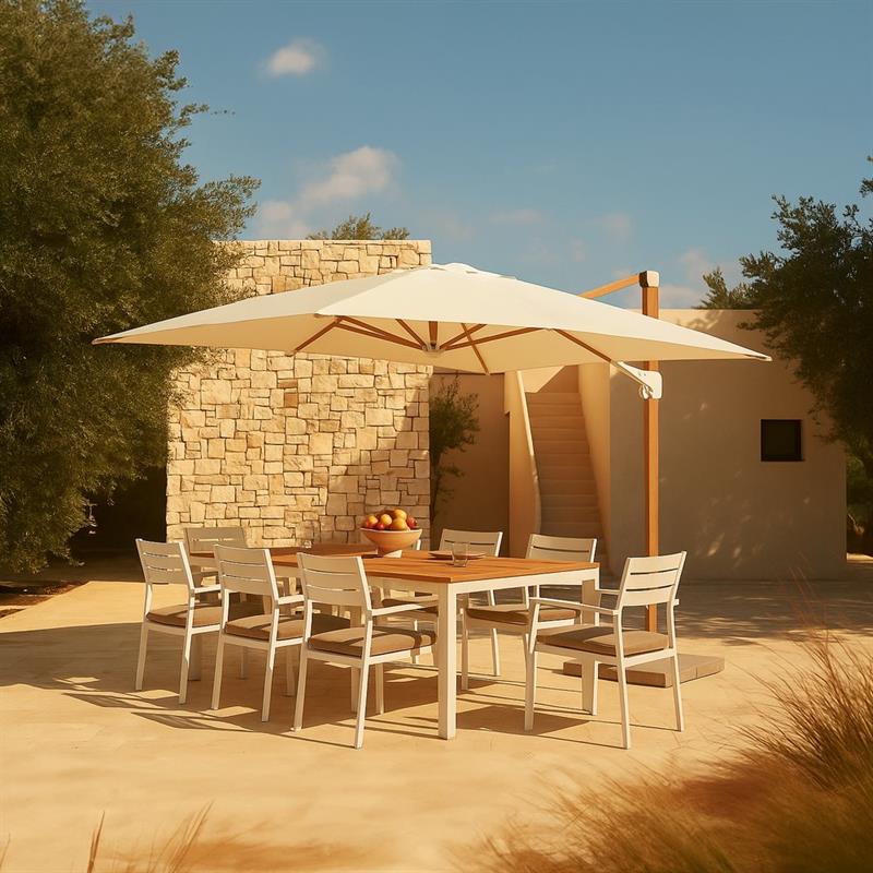 OMBRELLONE ROMA WOOD 3*4 BEIGE
