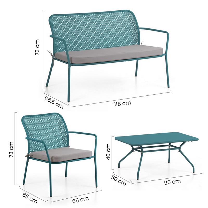 SET STEEL DAISY (VOL 10131 DALIA) BLUE