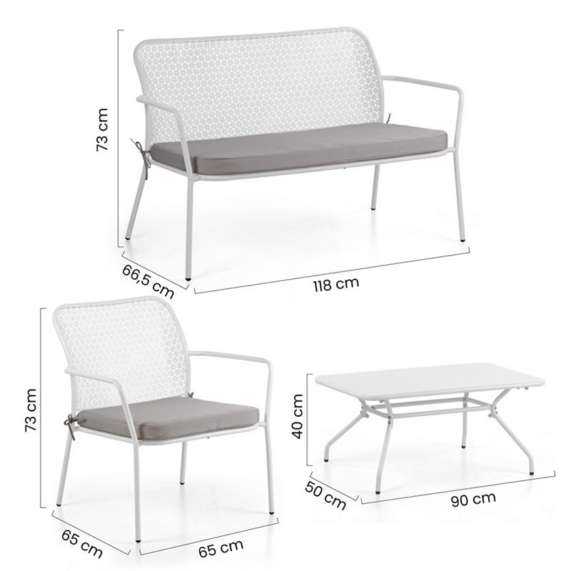 SET STEEL DAISY (VOL 10133 DALIA) WHITE