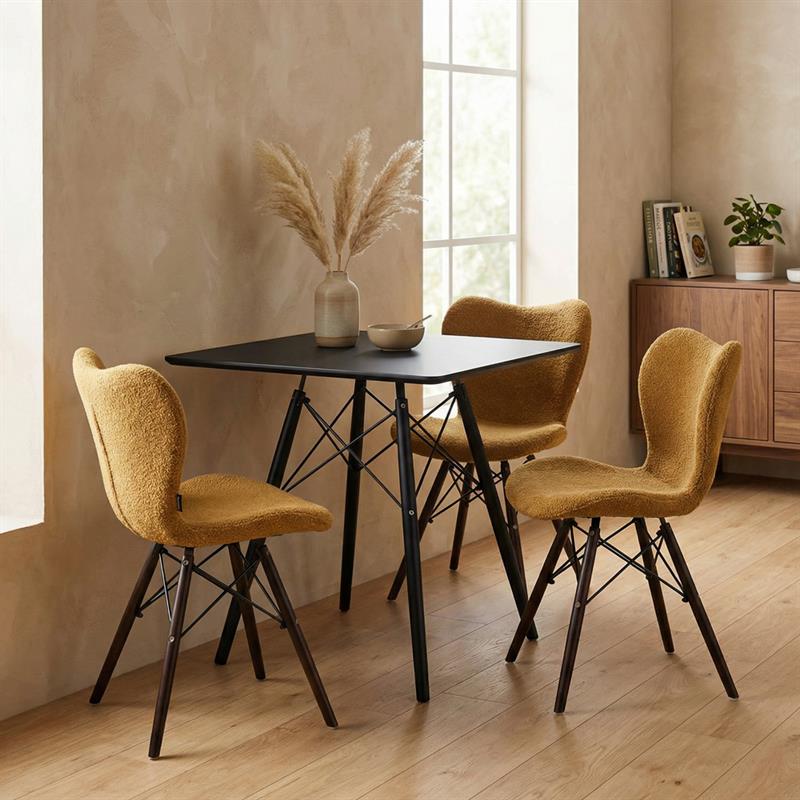 ESTER CROSS TAVOLO TOTAL BLACK 70X70X74 CM