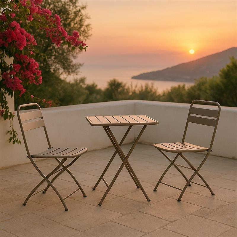 MIA SET GARDEN TAV+SEDIE TAUPE