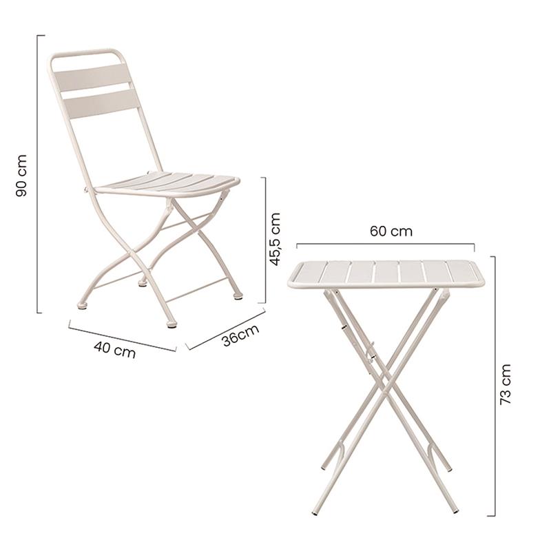 MIA SET GARDEN TAV+SEDIE BLANC