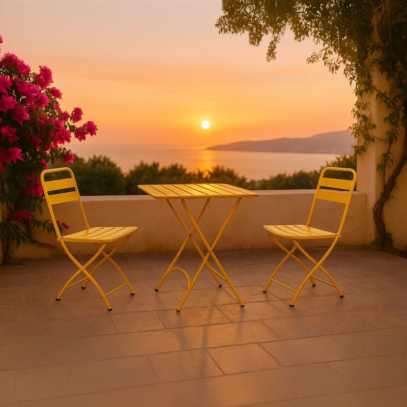 MIA SET GARDEN TAV+SEDIE MOSTARDA