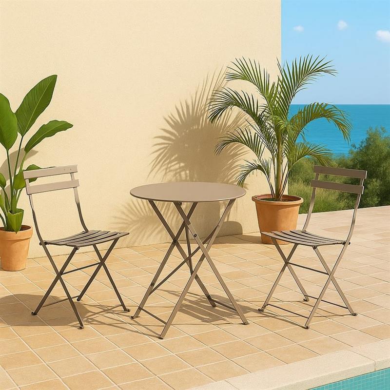TERESA SET GARDEN TAV+SEDIE TAUPE