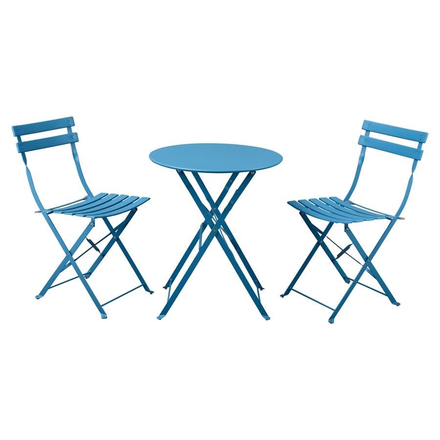 TERESA SET GARDEN TAV+SEDIE BLU NIAGARA