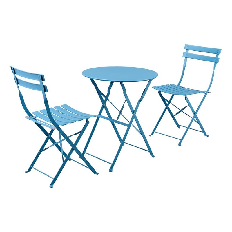 TERESA SET GARDEN TAV+SEDIE BLU NIAGARA