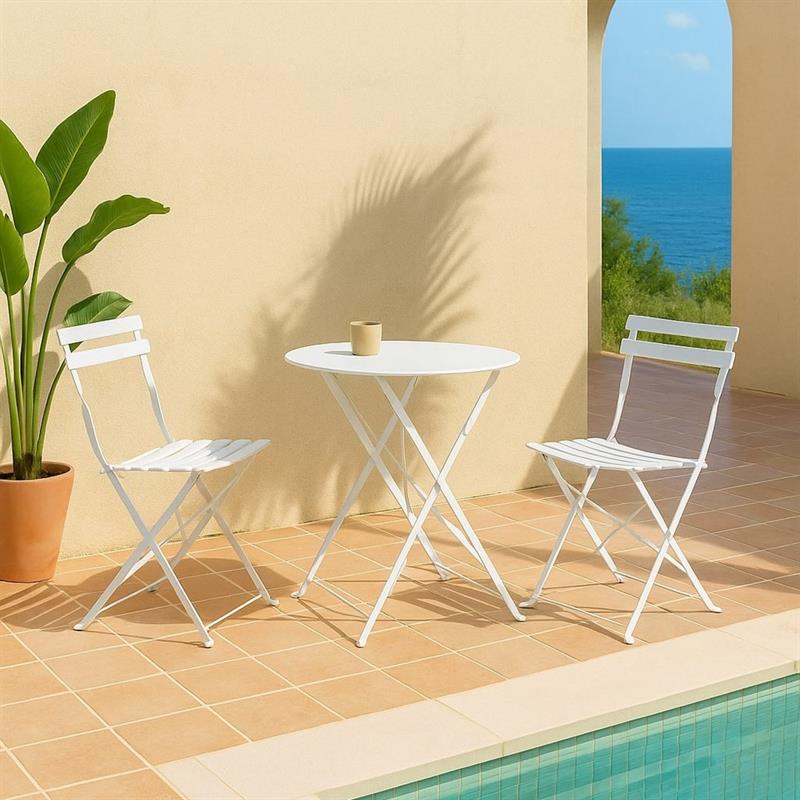 TERESA SET GARDEN TAV+SEDIE BLANC