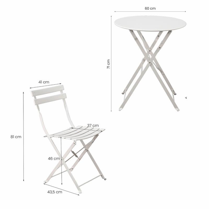 TERESA SET GARDEN TAV+SEDIE BLANC