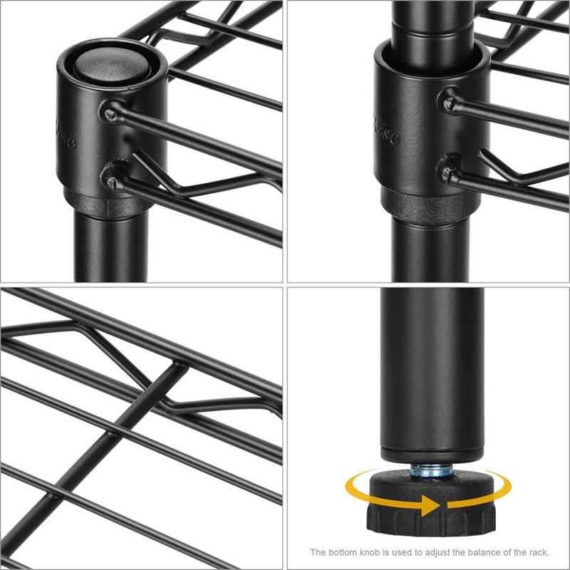SCAFFALE NERO 70X45X150