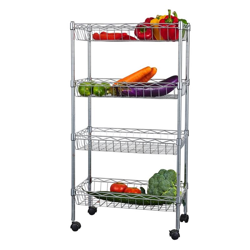 SCAFFALE 4 RIPIANI MINI-BASKET TROLLEY