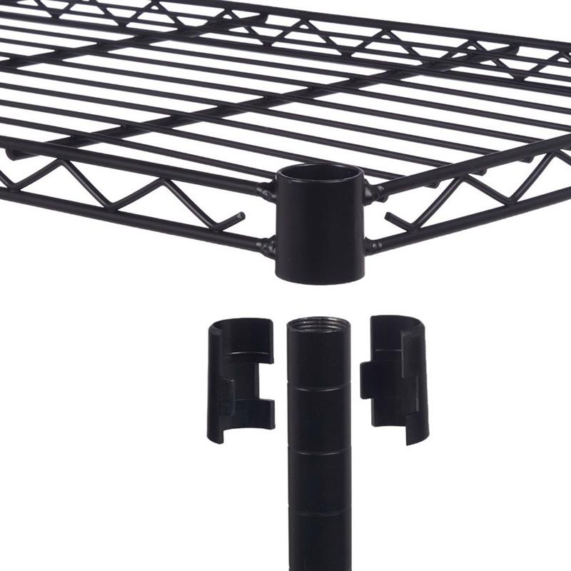 SCAFFALE NERO 90X35X137 4R RUOTE