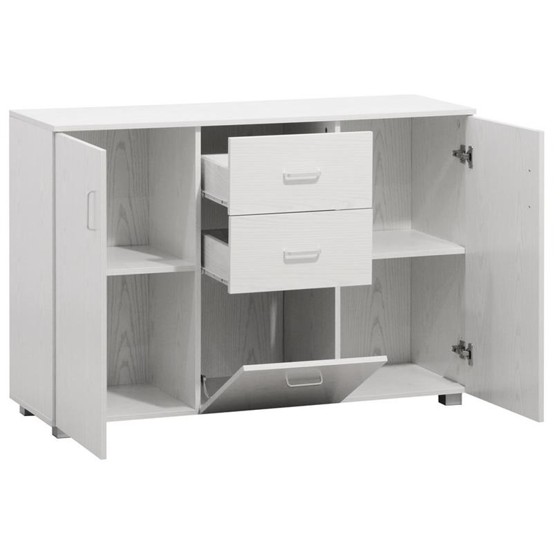 MULTIUSO CREDENZA ROVERE SBIANCATO 120X82,5X40 CM