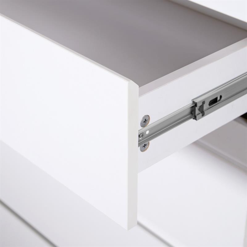 VALE CASSETTIERA 5 CASSETTI BIANCO/ROVERE 76,8X50X113 CM