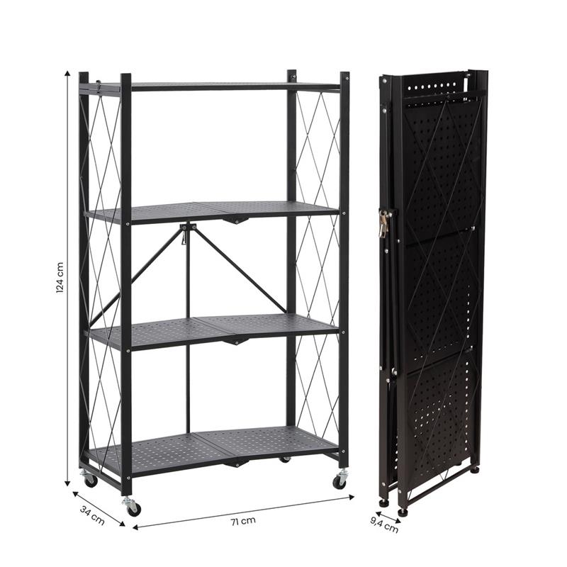 SCAFFALE PIEGHEVOLE 4 NERO
