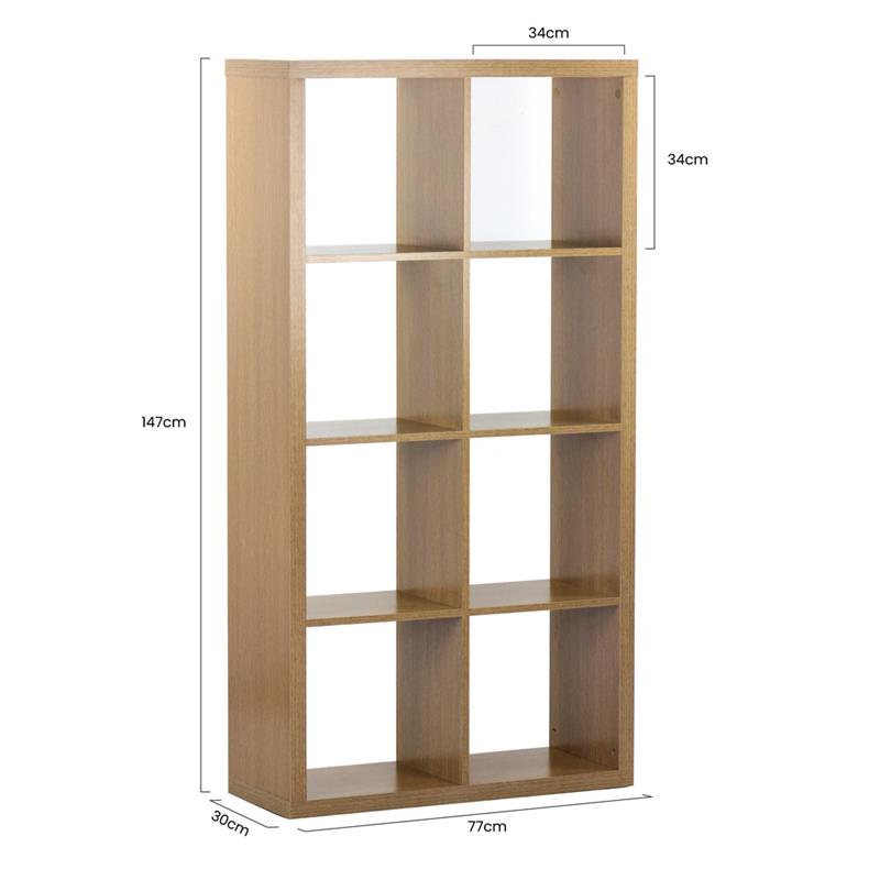 ELBA X8 LIBRERIA ROVERE 77X30X147 CM