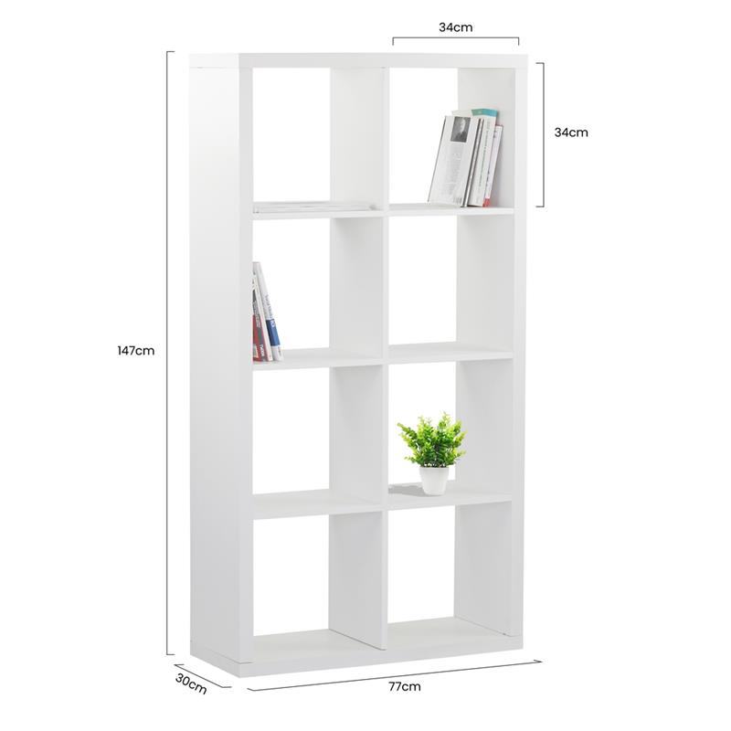 ELBA X8 LIBRERIA BIANCA 77X30X147 CM