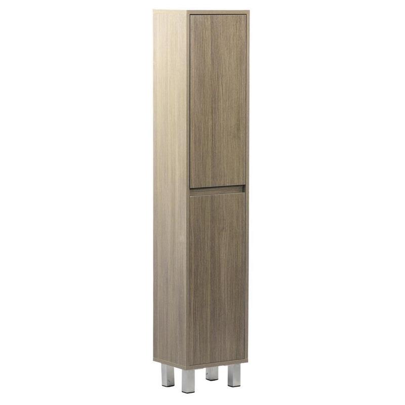 MOBILE COLONNA 2 ANTE ROVERE GRIGIO 30X24X140 CM