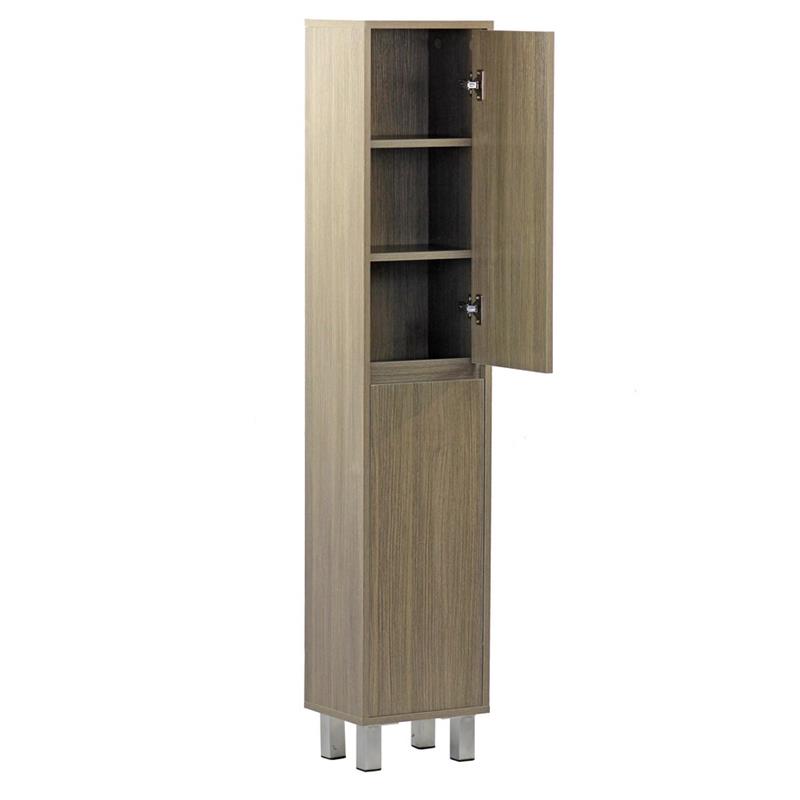 MOBILE COLONNA 2 ANTE ROVERE GRIGIO 30X24X140 CM
