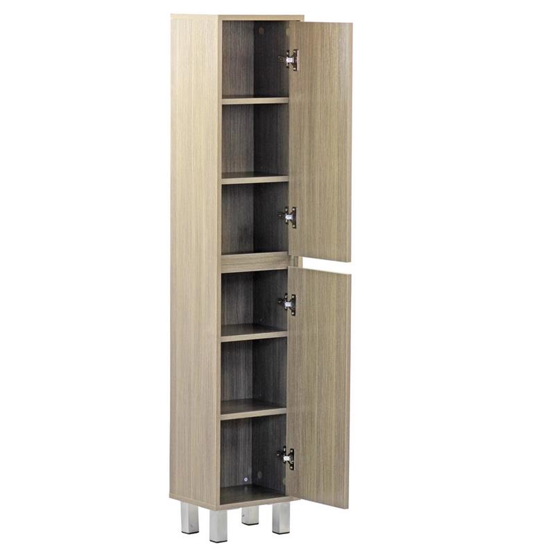 MOBILE COLONNA 2 ANTE ROVERE GRIGIO 30X24X140 CM