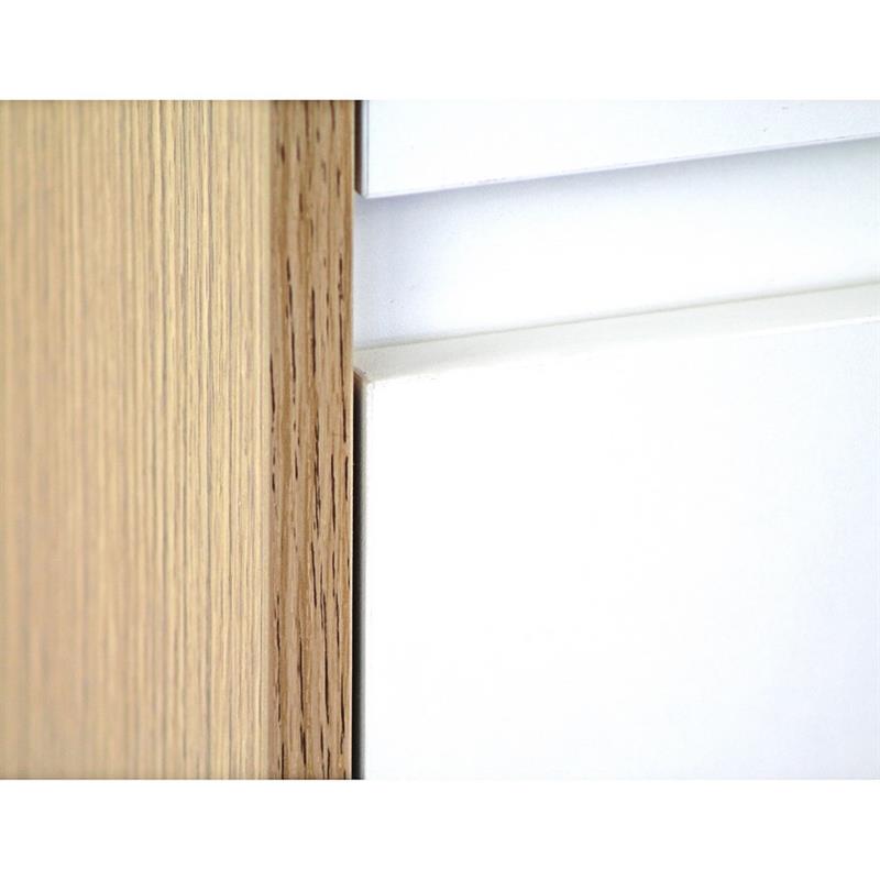 MOBILE COLONNA 2 ANTE BIANCO/ROVERE 30X24X140 CM