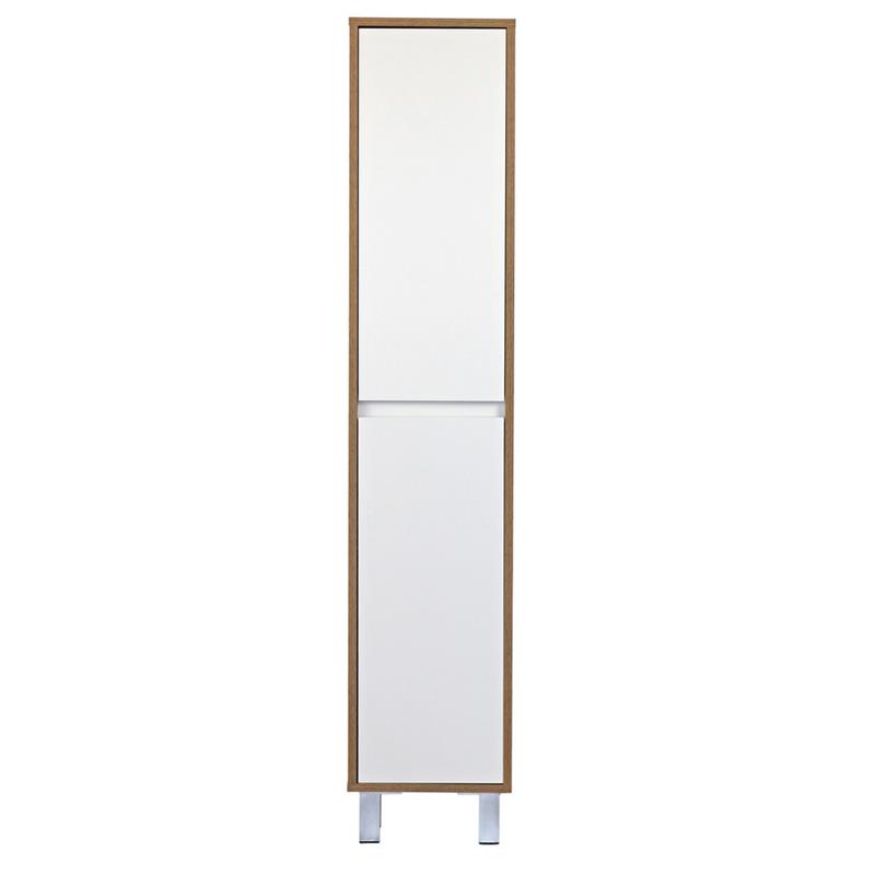 MOBILE COLONNA 2 ANTE BIANCO/ROVERE 30X24X140 CM