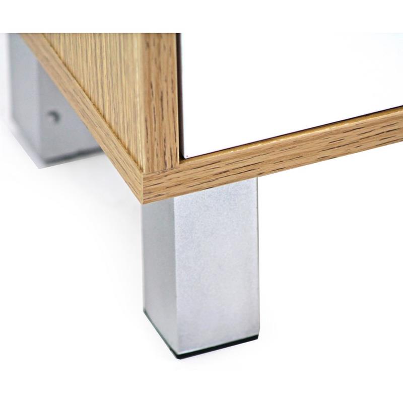 MOBILE COLONNA 2 ANTE BIANCO/ROVERE 30X24X140 CM