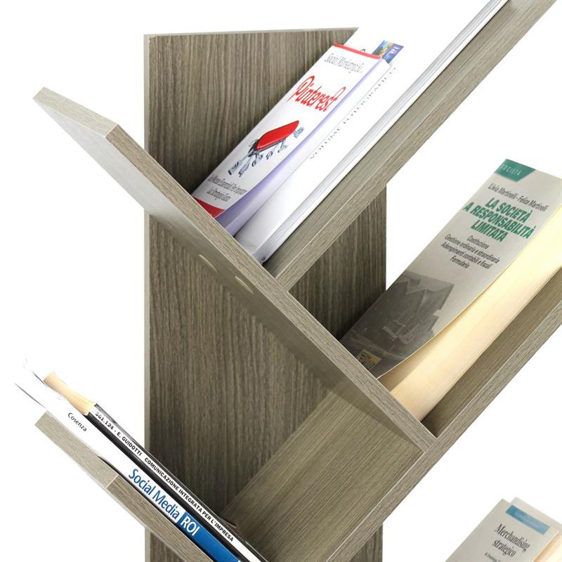 TREE LIBRERIA ROVERE GRIGIO 50X25X141 CM