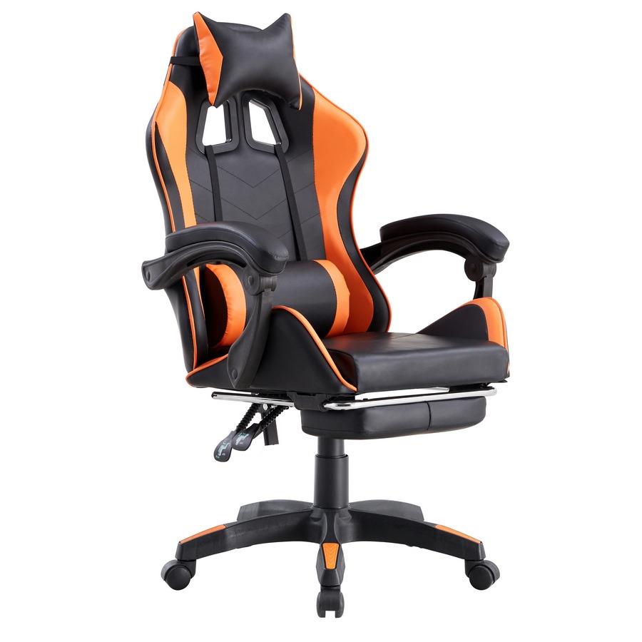 SEDIA GAMING ARANCIONE/NERA
