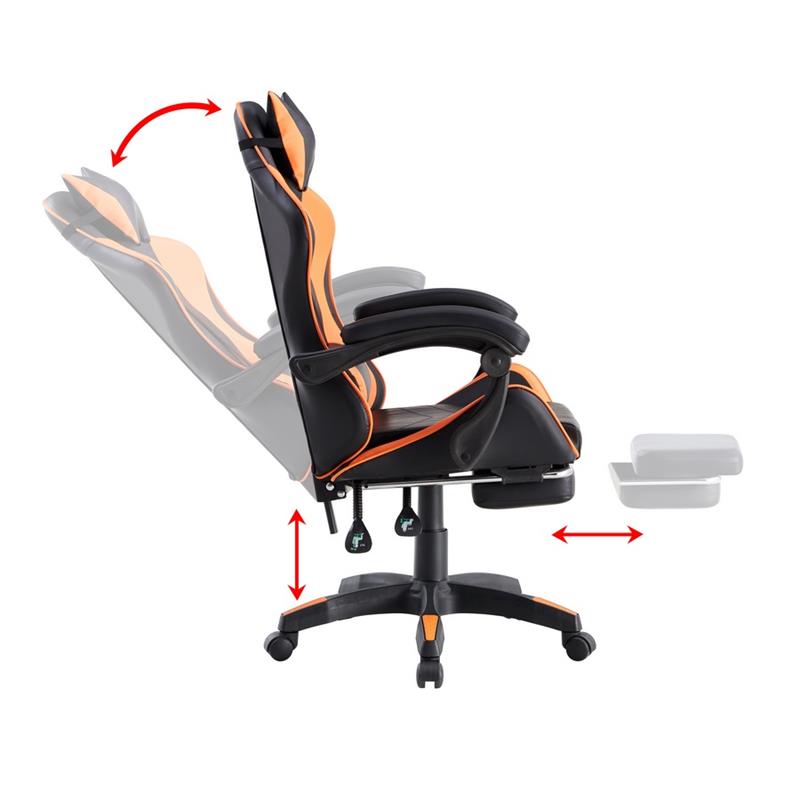 SEDIA GAMING ARANCIONE/NERA