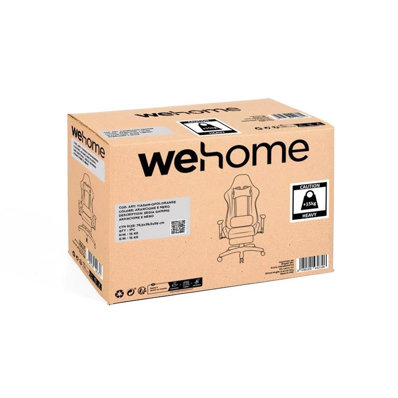 SEDIA GAMING ARANCIONE/NERA