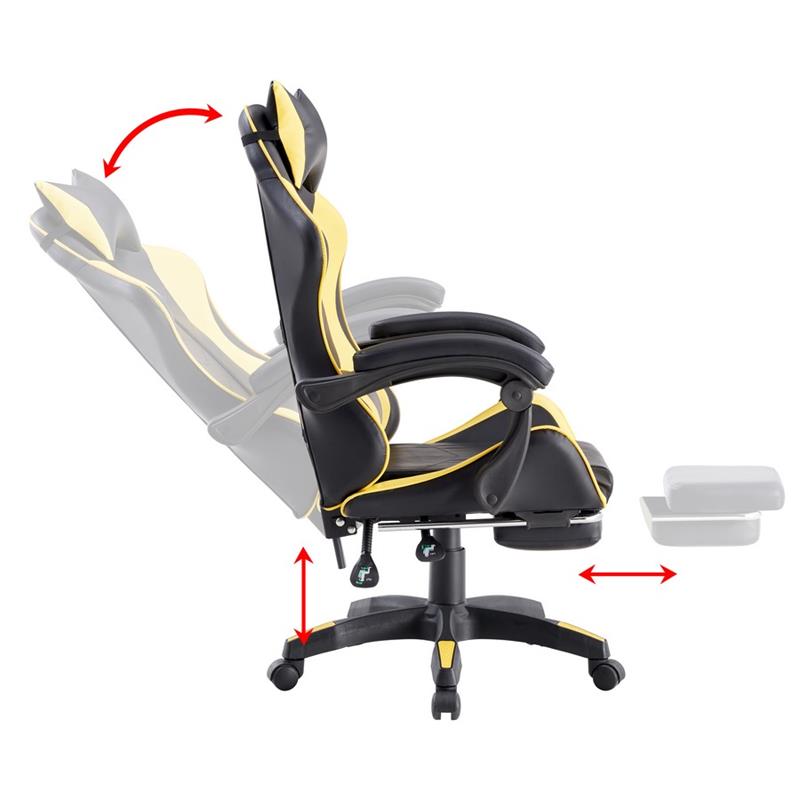 SEDIA GAMING GIALLO/NERA