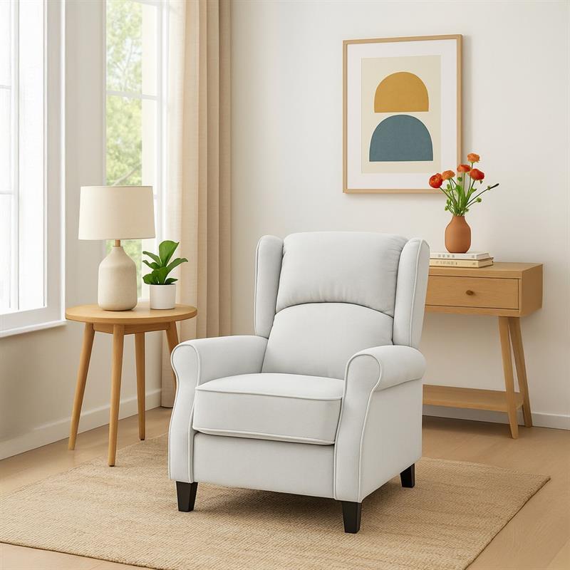 LUX POLTRONA PUSH BACK GRIGIO CHIARO