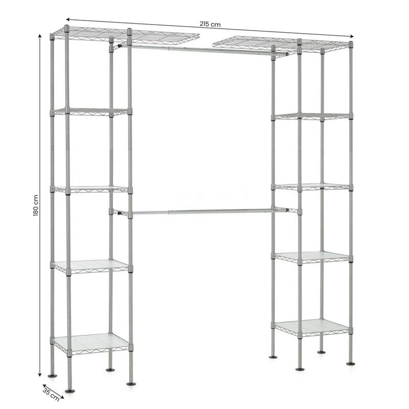 SCAFFALE GUARDAROBA 215X35X180