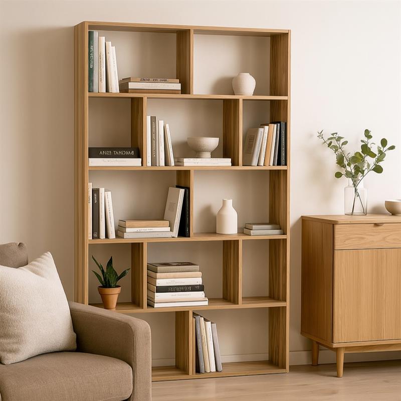 LINZ LIBRERIA OLMO 124X24X160 CM