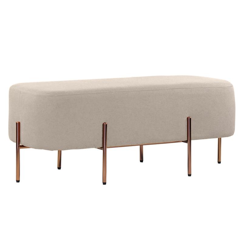 KATE POUF RETTANGOLARE GRIGIO 97X39X40 CM