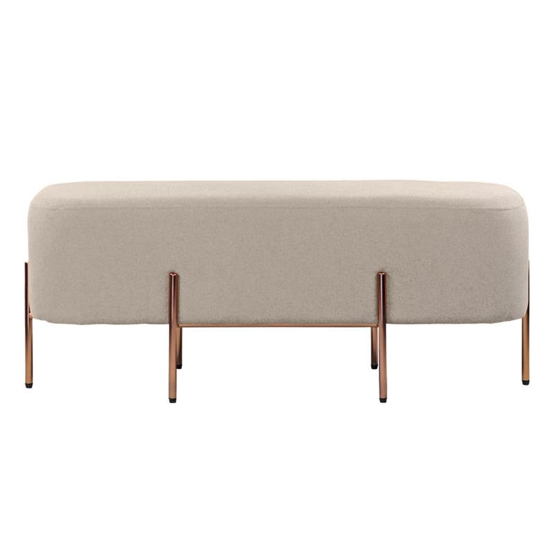 KATE POUF RETTANGOLARE GRIGIO 97X39X40 CM