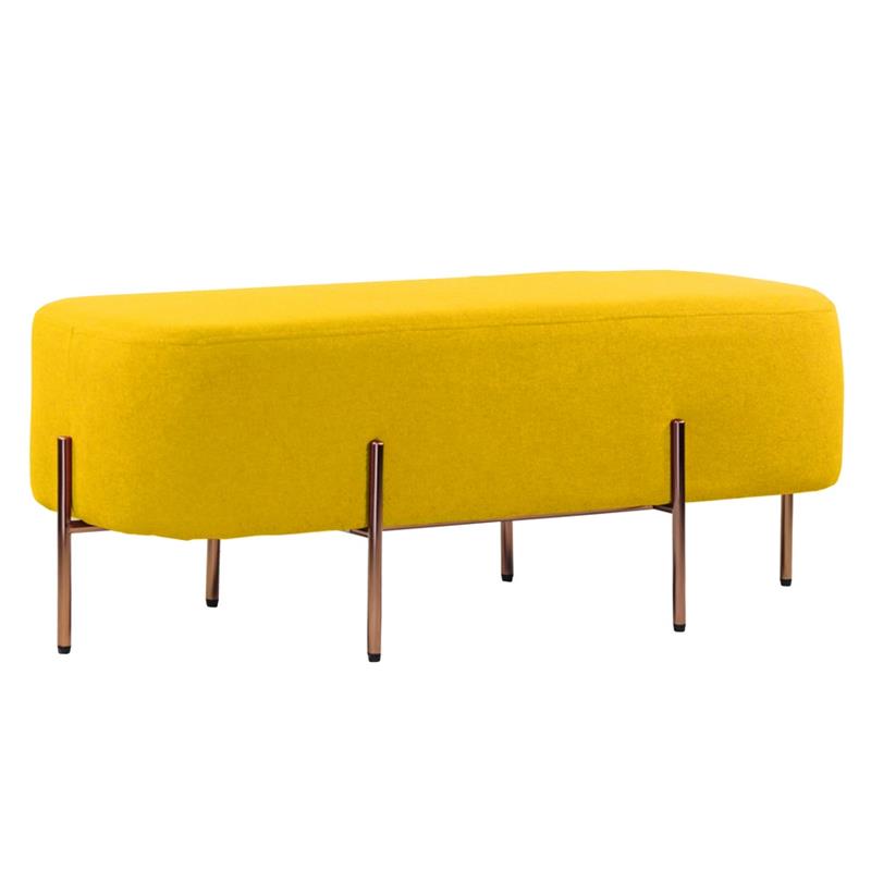 KATE POUF RETTANGOLARE GIALLO 97X39X40 CM