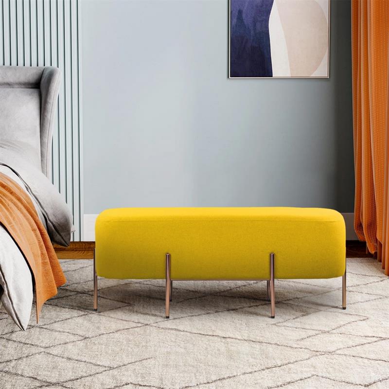 KATE POUF RETTANGOLARE GIALLO 97X39X40 CM