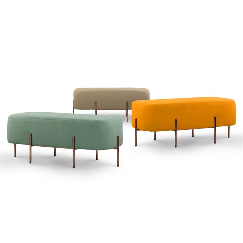 KATE POUF RETTANGOLARE ARANCIO 97X39X40 CM