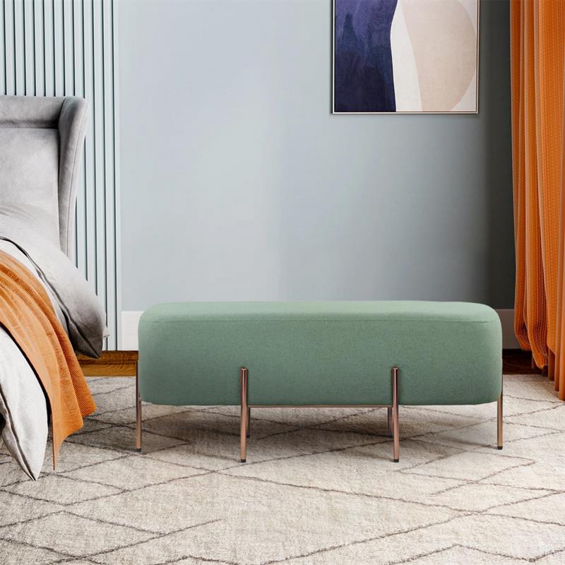 KATE POUF RETTANGOLARE VERDE 97X39X40 CM