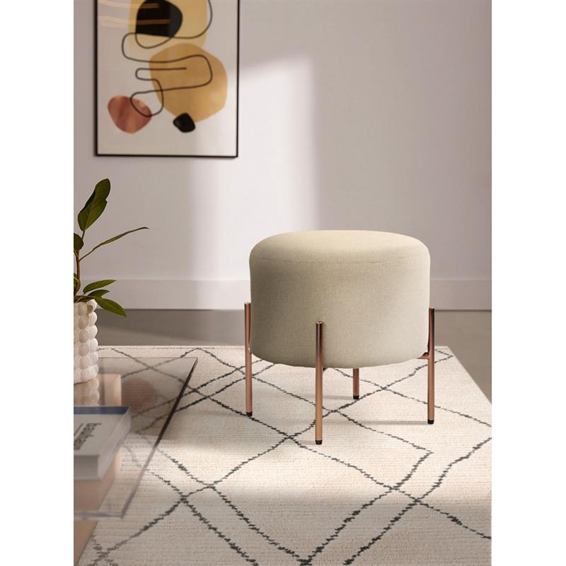 KATE POUF TONDO BEIGE 40X40X40 CM