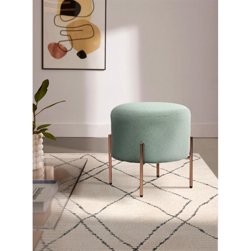 KATE POUF TONDO VERDE 40X40X40 CM