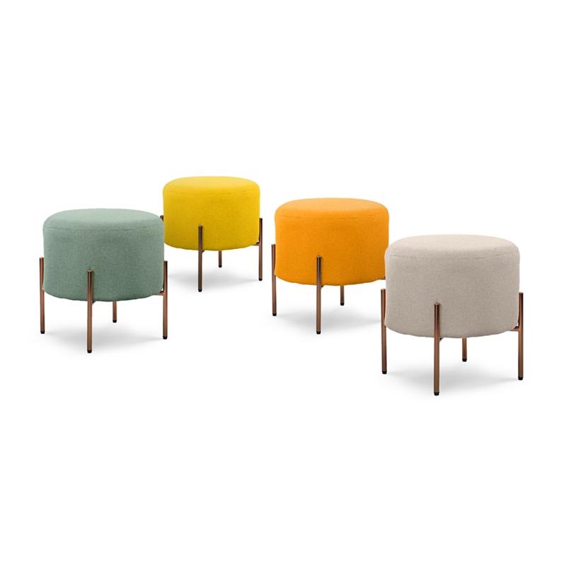 KATE POUF TONDO VERDE 40X40X40 CM