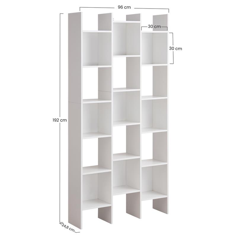 IKEN LIBRERIA BIANCA 96X24,8X192 CM