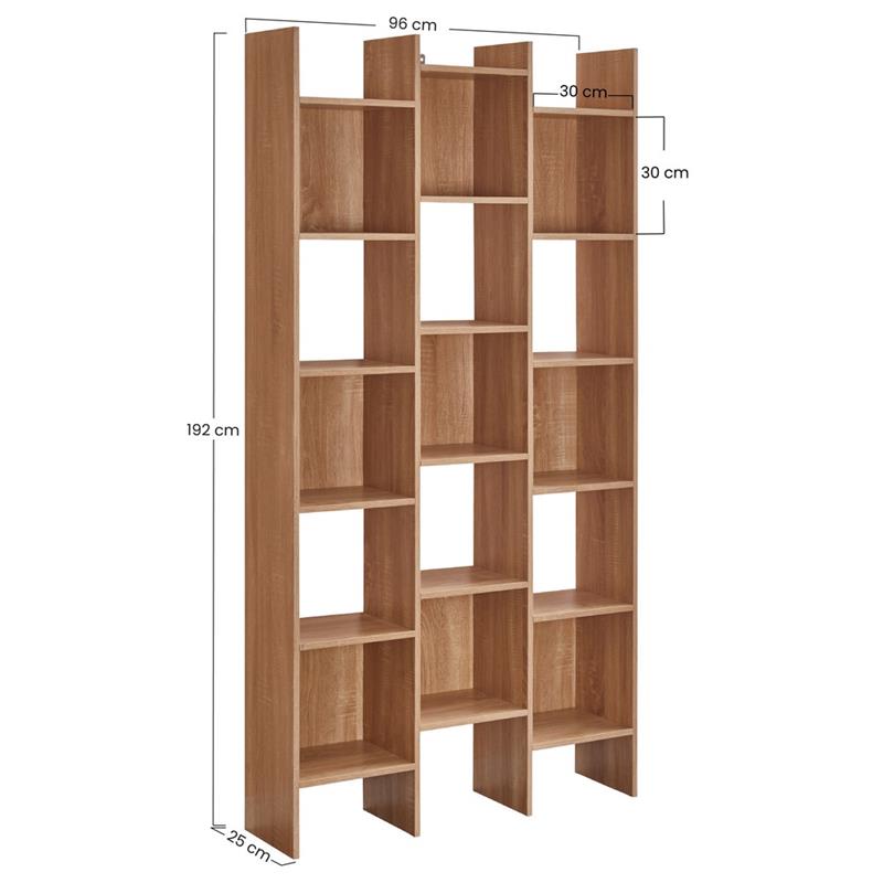 IKEN LIBRERIA NOCE 96X24,8X192 CM