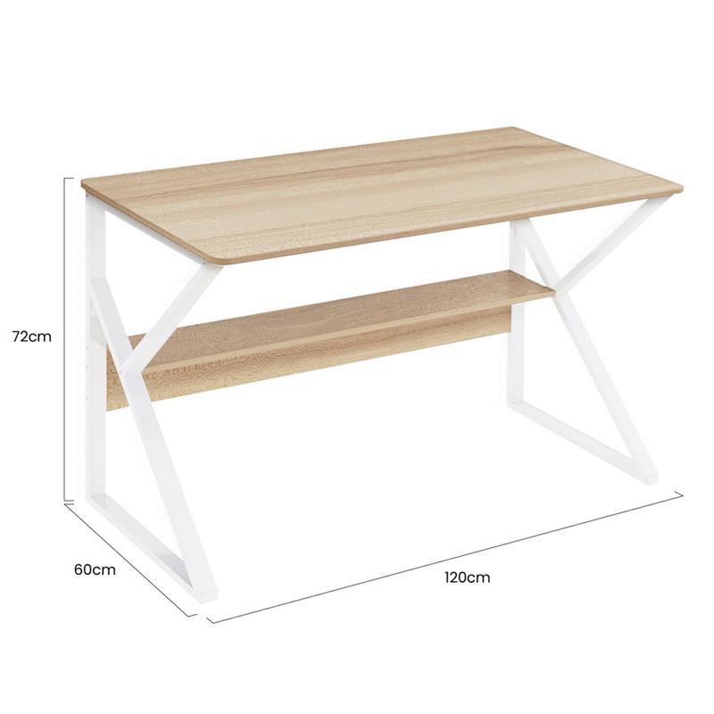 LFF SCRIVANIA PILLAI BIANCO/FRASSINO  120*60*72