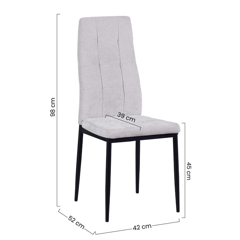 MILANO SEDIA 4PCS GRIGIO CHIARO TYN997-4