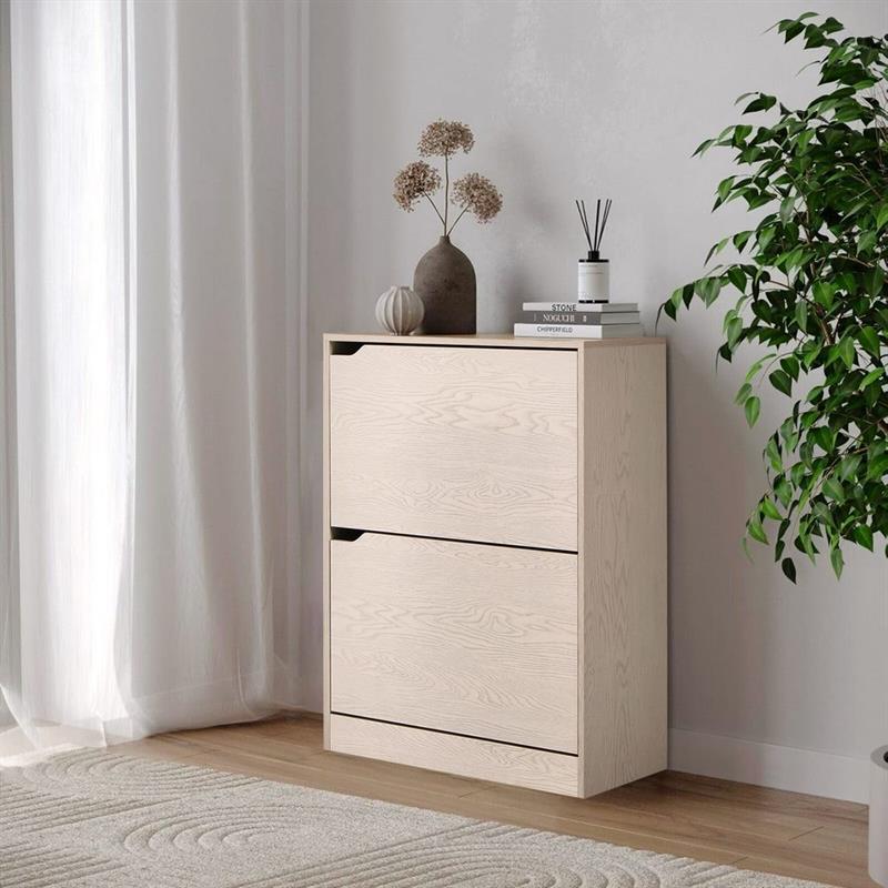 DIANA SCARPIERA.2 ROVERE SBIANCATO 63X24X80 CM