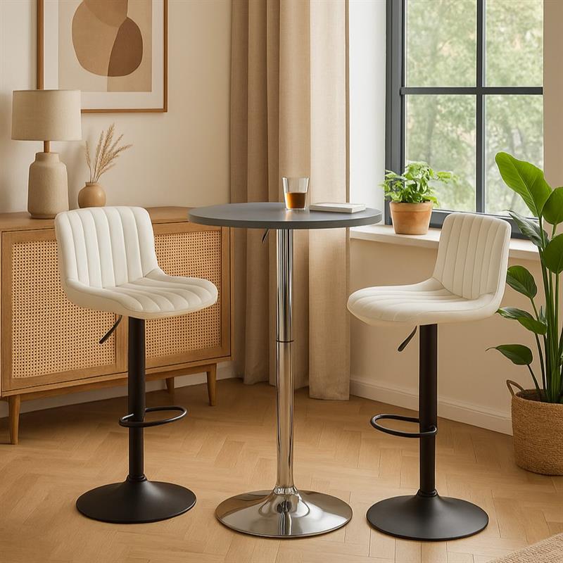 LEON TAVOLO BAR GRIGIO 60X60X70,5-91,5 CM