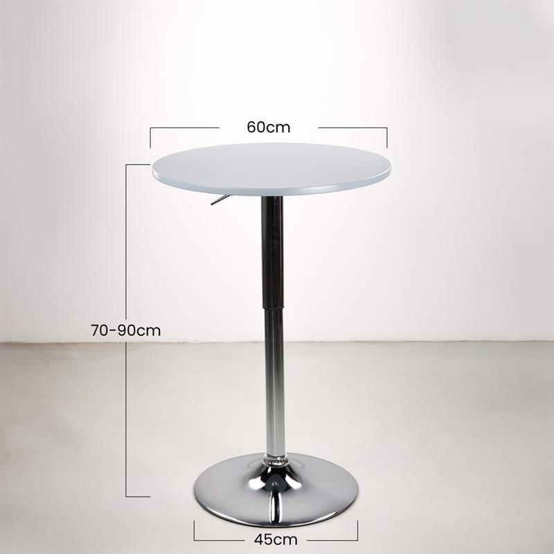 LEON TAVOLO BAR GRIGIO 60X60X70,5-91,5 CM